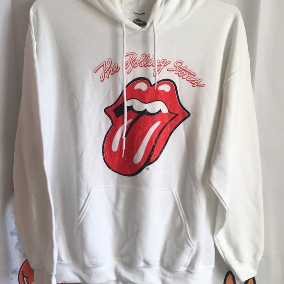 Rolling Stones Script Tongue logo pullover hoodie - Picture 9 of 9